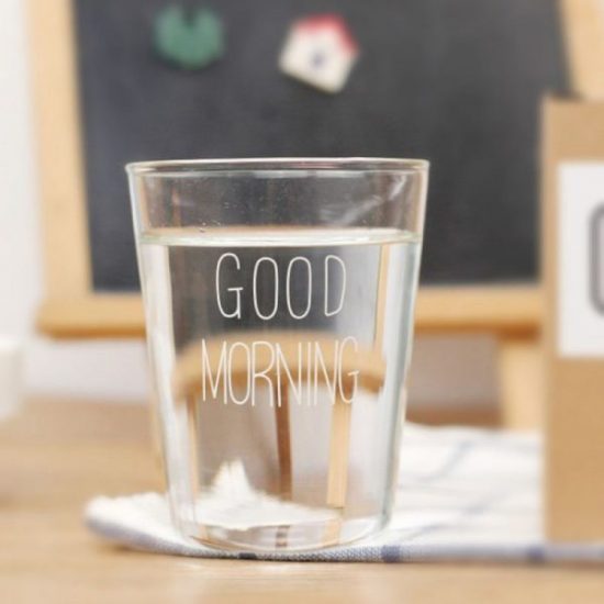 5 Pieces Lot Nordic Style Keyama Lighting Glass Material Good Morning Series Glass Water Cup